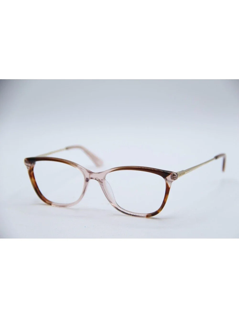 Anne Klein Ak5090 200 Mocha Pink Clear Havana Gold Authentic Eyeglasses